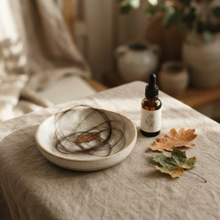 caida estacional Caída estacional del cabello en otoño junto a un sérum capilar